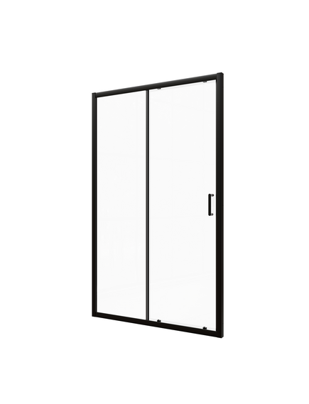 Vento Dušas durvis VENTO Asti 100X195 cm, stikls 6mm Easy Clean caurspīdīgs, melns profils