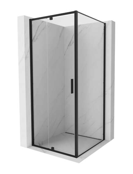Mexen Exo kabina prysznicowa uchylna 95 x 95 cm, transparent, czarna - 819-095-095-70-00