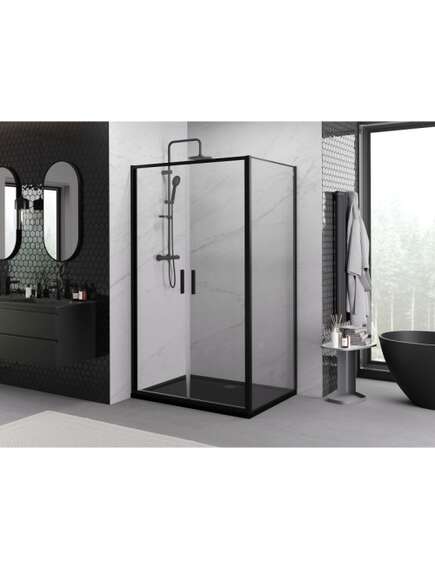 Mexen Exo kabina prysznicowa uchylna 70 x 95 cm, transparent, czarna - 814-070-095-70-00, изображение 4