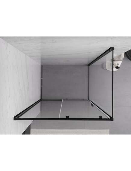 Mexen Exo kabina prysznicowa rozsuwana 155 x 70 cm, transparent, czarna - 8151-155-070-70-00, 5 image