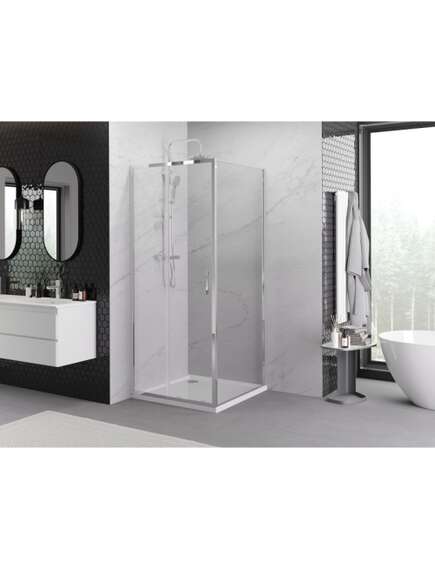 Mexen Exo kabina prysznicowa rozsuwana 90 x 90 cm, transparent, chrom - 8151-090-090-01-00, 4 image