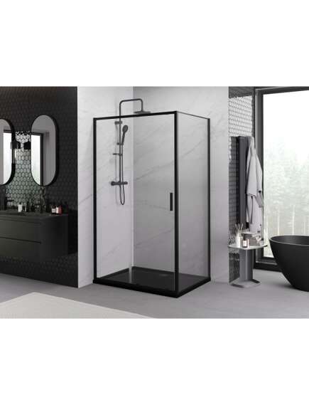 Mexen Exo kabina prysznicowa rozsuwana 105 x 95 cm, transparent, czarna - 8151-105-095-70-00, изображение 4