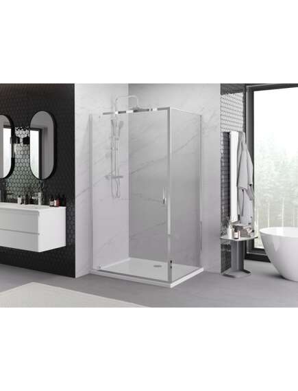 Mexen Exo kabina prysznicowa uchylna 80 x 90 cm, transparent, chrom - 8181-080-090-01-00, изображение 4