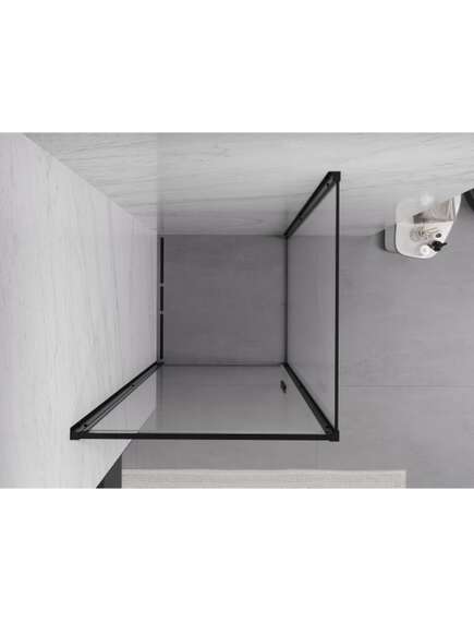 Mexen Exo kabina prysznicowa uchylna 85 x 85 cm, transparent, czarna - 817-085-085-70-00, 5 image