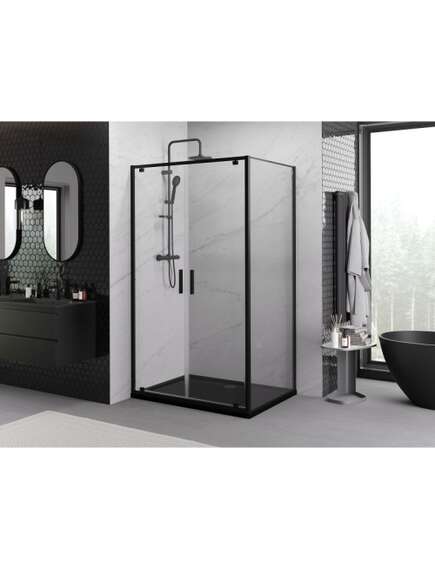 Mexen Exo kabina prysznicowa uchylna 80 x 95 cm, transparent, czarna - 8182-080-095-70-00, изображение 4