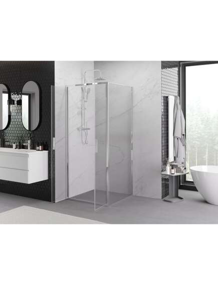 Mexen Exo kabina prysznicowa uchylna 90 x 90 cm, transparent, chrom - 814-090-090-01-00, изображение 3