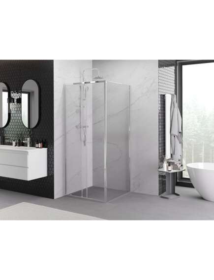 Mexen Exo kabina prysznicowa rozsuwana 90 x 90 cm, transparent, chrom - 8151-090-090-01-00, 3 image