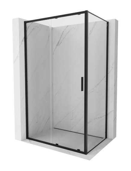 Mexen Exo kabina prysznicowa rozsuwana 125 x 70 cm, transparent, czarna - 8151-125-070-70-00