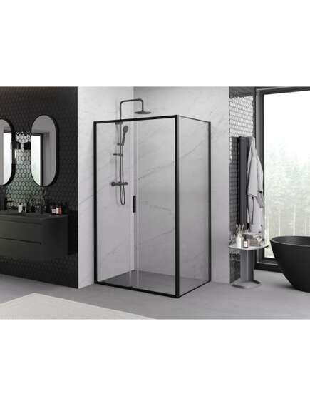 Mexen Exo kabina prysznicowa rozsuwana 140 x 75 cm, transparent, czarna - 8151-140-075-70-00, изображение 3