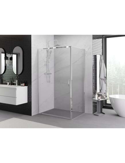 Mexen Exo kabina prysznicowa uchylna 80 x 90 cm, transparent, chrom - 8181-080-090-01-00, изображение 2