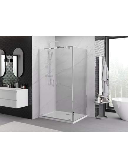 Mexen Exo kabina prysznicowa uchylna 80 x 90 cm, transparent, chrom - 8182-080-090-01-00, изображение 4