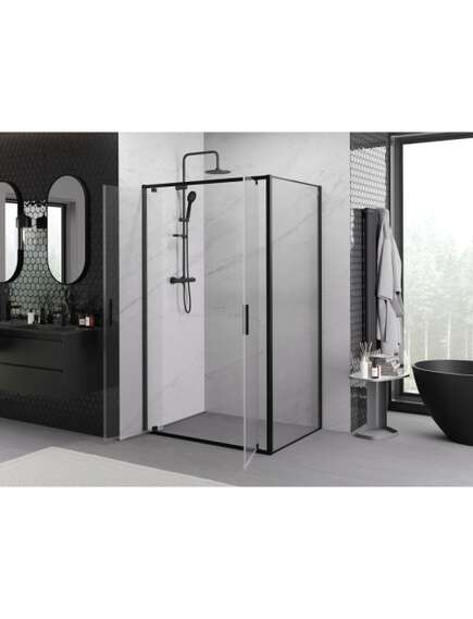 Mexen Exo kabina prysznicowa uchylna 70 x 95 cm, transparent, czarna - 8182-070-095-70-00, изображение 3