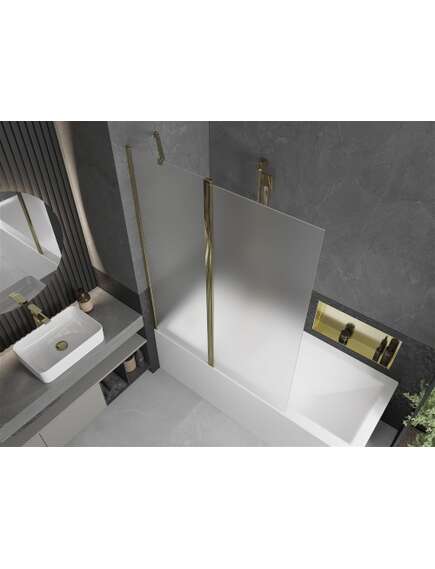 Mexen Flip parawan nawannowy 1-skrzydłowy 120 x 150 cm, szron, złoty - 894-120-101-50-30, 4 image