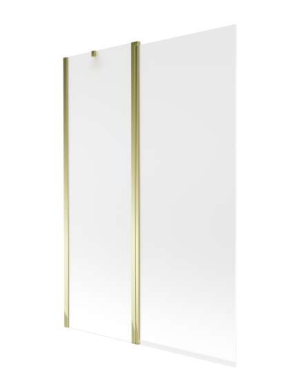 Mexen Flip parawan nawannowy 1-skrzydłowy 120 x 150 cm, szron, złoty - 894-120-101-50-30