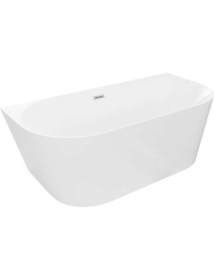 Mexen Oval Slim wanna wolnostojąca przyścienna 170 x 80 cm, biała, przelew chrom - 52661708000-01