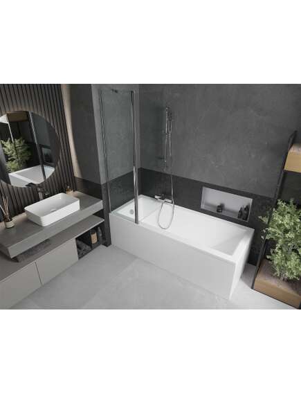 Mexen Flip parawan nawannowy 1-skrzydłowy 100 x 150 cm, transparent, chrom - 894-100-101-01-00, изображение 3