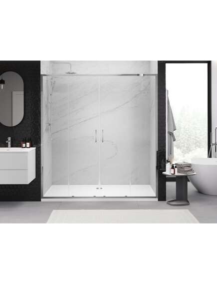 Mexen Exo drzwi prysznicowe podwójne rozsuwane 170 cm, transparent, chrom - 8152-170-000-01-00, изображение 4