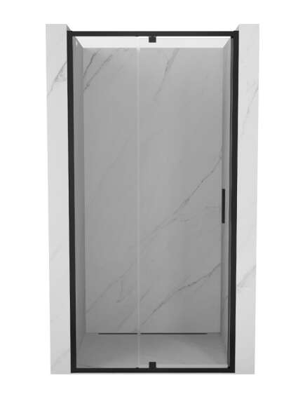 Mexen Exo drzwi prysznicowe uchylne 115 cm, transparent, czarne - 819-115-000-70-00