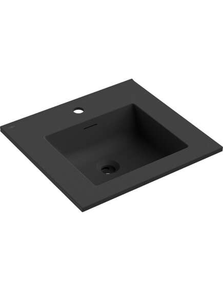 Mexen Otis umywalka wpuszczana w blat 51 x 46,5 cm, czarna mat - 25185071