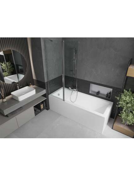 Mexen Flip parawan nawannowy 1-skrzydłowy 120 x 150 cm, transparent, chrom - 894-120-101-01-00, изображение 3