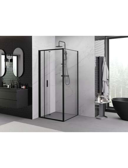 Mexen Exo kabina prysznicowa składana 95 x 95 cm, transparent, czarna - 816-095-095-70-00, изображение 3
