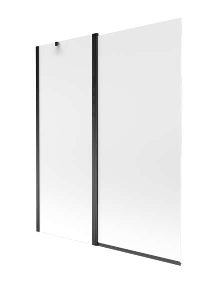 Mexen Flip parawan nawannowy 1-skrzydłowy 140 x 150 cm, szron, czarny - 894-140-101-70-30