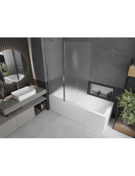 Mexen Flip parawan nawannowy 1-skrzydłowy 120 x 150 cm, szron, chrom - 894-120-101-01-30, изображение 2