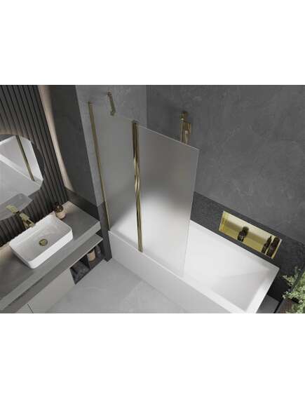 Mexen Flip parawan nawannowy 1-skrzydłowy 100 x 150 cm, szron, złoty - 894-100-101-50-30, изображение 4