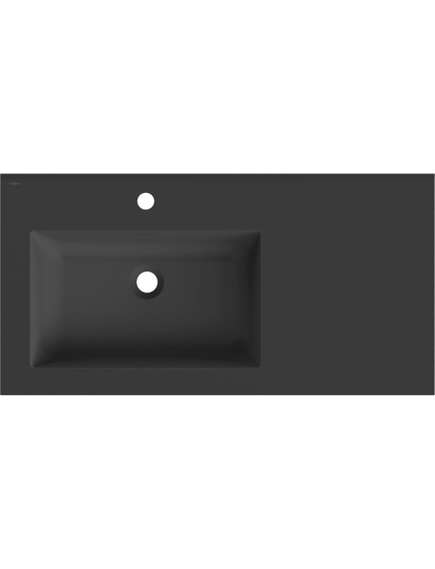 Mexen Otis umywalka wpuszczana w blat lewa 91 x 46,5 cm, czarna mat - 25189071L, 2 image