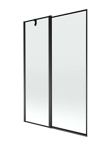 Mexen Flip parawan nawannowy 1-skrzydłowy 120 x 150 cm, czarny wzór, czarny - 894-120-101-70-70