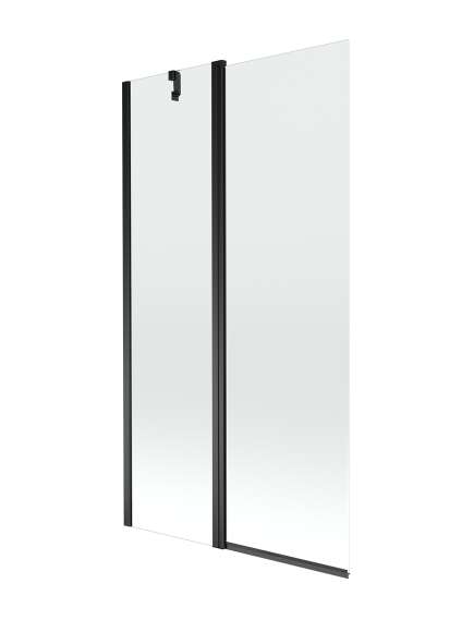 Mexen Flip parawan nawannowy 1-skrzydłowy 100 x 150 cm, transparent, czarny - 894-100-101-70-00