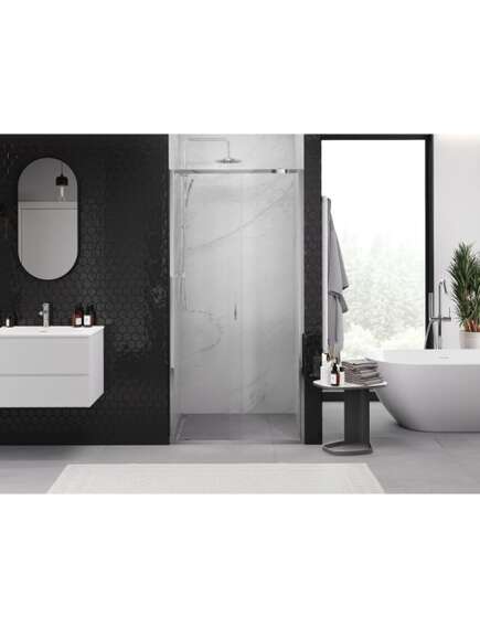 Mexen Exo drzwi prysznicowe rozsuwane 120 cm, transparent, chrom - 8151-120-000-01-00, изображение 3