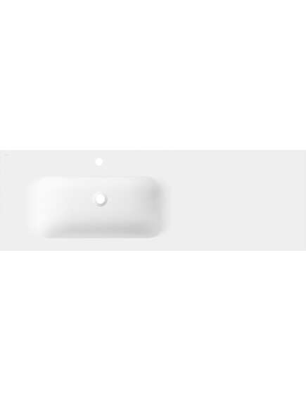 Mexen Vela umywalka wpuszczana w blat lewa 141 x 46,5 cm, biała mat - 25231401L, 2 image