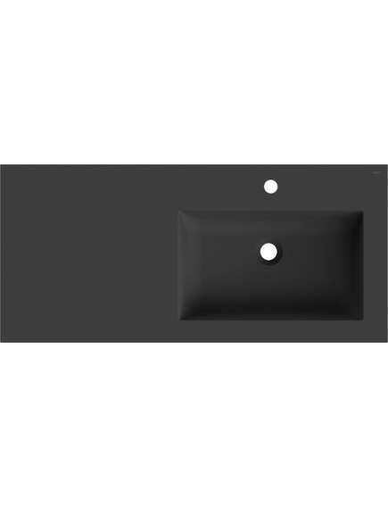 Mexen Otis umywalka wpuszczana w blat prawa 101 x 46,5 cm, czarna mat - 25181071P, 2 image