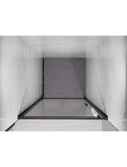 Mexen Exo drzwi prysznicowe uchylne 85 cm, transparent, czarne - 817-085-000-70-00, 5 image