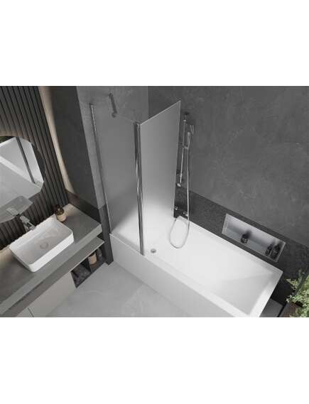 Mexen Flip parawan nawannowy 1-skrzydłowy 100 x 150 cm, szron, chrom - 894-100-101-01-30, изображение 5