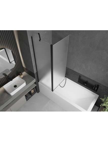Mexen Flip parawan nawannowy 1-skrzydłowy 120 x 150 cm, szron, czarny - 894-120-101-70-30, изображение 5