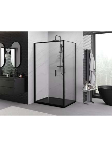 Mexen Exo kabina prysznicowa składana 95 x 70 cm, transparent, czarna - 816-095-070-70-00, 4 image