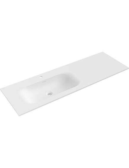 Mexen Vela umywalka wpuszczana w blat lewa 141 x 46,5 cm, biała mat - 25231401L