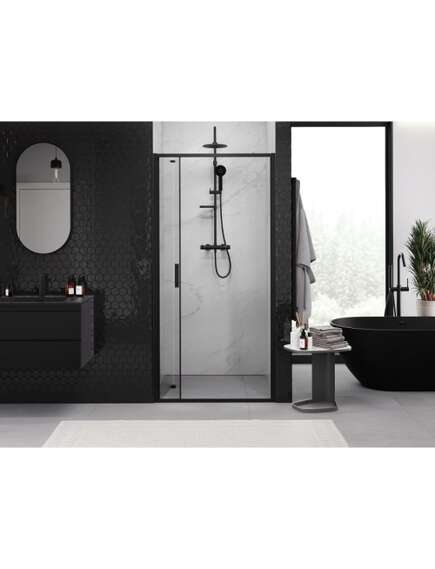 Mexen Exo drzwi prysznicowe składane 95 cm, transparent, czarne - 816-095-000-70-00, изображение 3