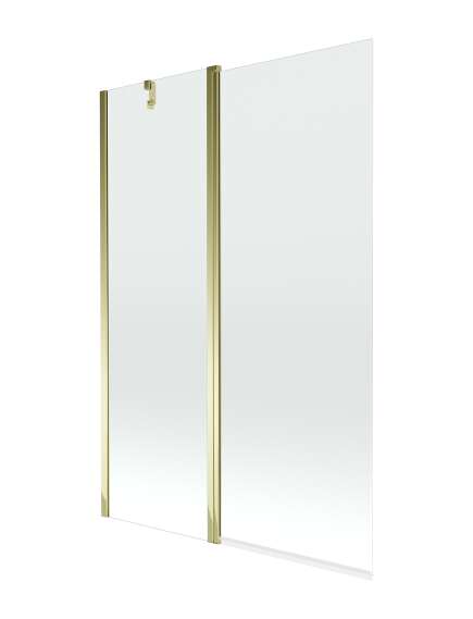 Mexen Flip parawan nawannowy 1-skrzydłowy 120 x 150 cm, transparent, złoty - 894-120-101-50-00