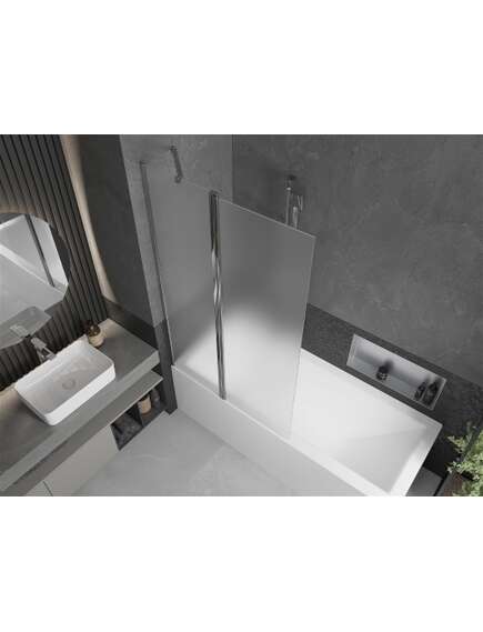 Mexen Flip parawan nawannowy 1-skrzydłowy 100 x 150 cm, szron, chrom - 894-100-101-01-30, изображение 4