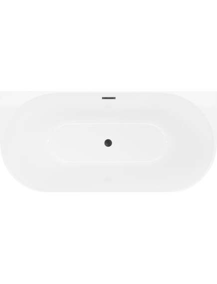 Mexen Oval Slim wanna wolnostojąca przyścienna 170 x 80 cm, biała, przelew czarny - 52661708000-70, изображение 2