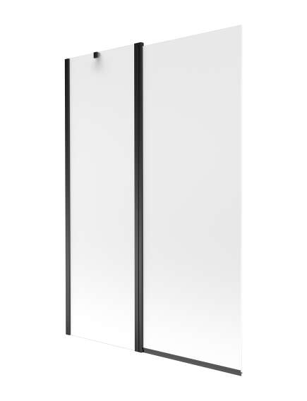 Mexen Flip parawan nawannowy 1-skrzydłowy 120 x 150 cm, szron, czarny - 894-120-101-70-30