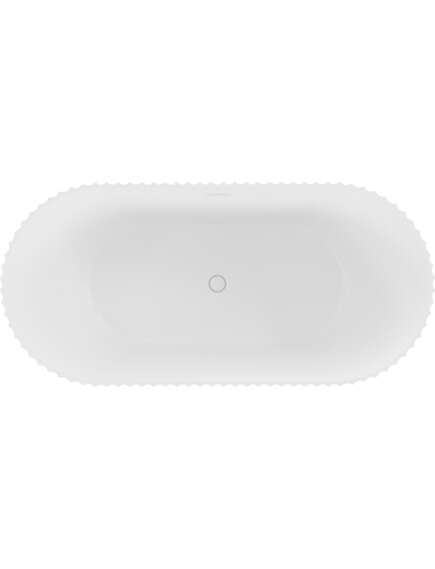 Mexen Paola wanna wolnostojąca ryflowana 170 x 80 cm, biała mat, przelew biały - 52721708001-20, 2 image