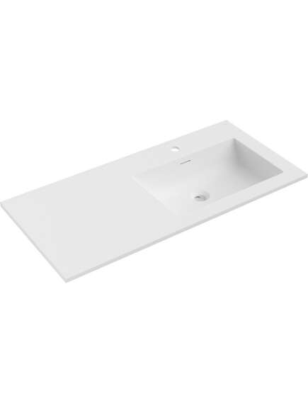 Mexen Otis umywalka wpuszczana w blat prawa 101 x 46,5 cm, biała mat - 25181001P