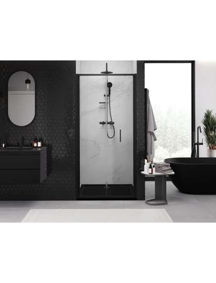 Mexen Exo drzwi prysznicowe składane 95 cm, transparent, czarne - 816-095-000-70-00, изображение 4
