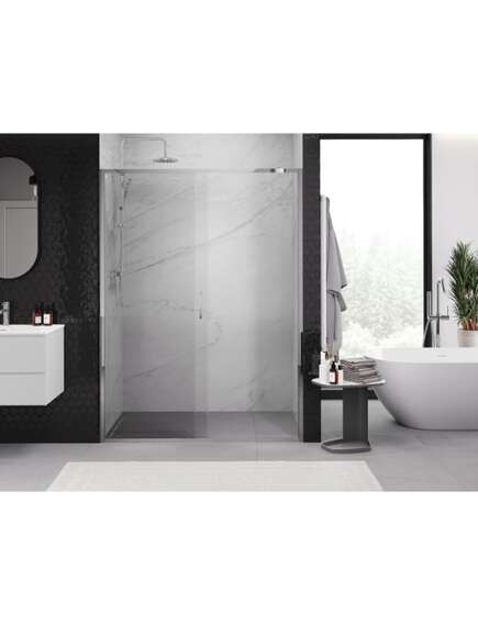 Mexen Exo drzwi prysznicowe rozsuwane 145 cm, transparent, chrom - 8151-145-000-01-00, 3 image