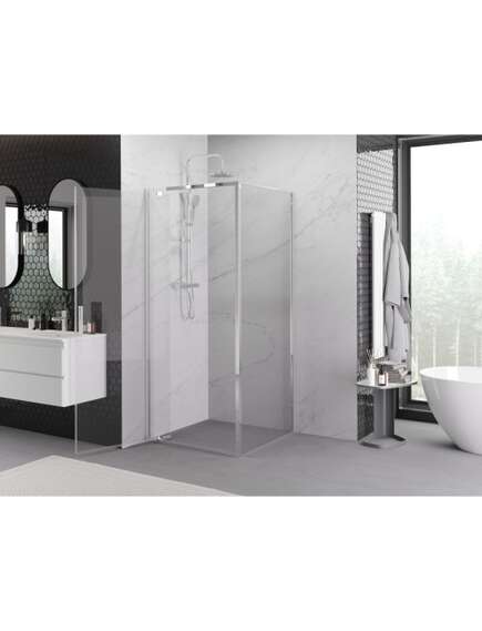 Mexen Exo kabina prysznicowa uchylna 90 x 90 cm, transparent, chrom - 8181-090-090-01-00, 3 image