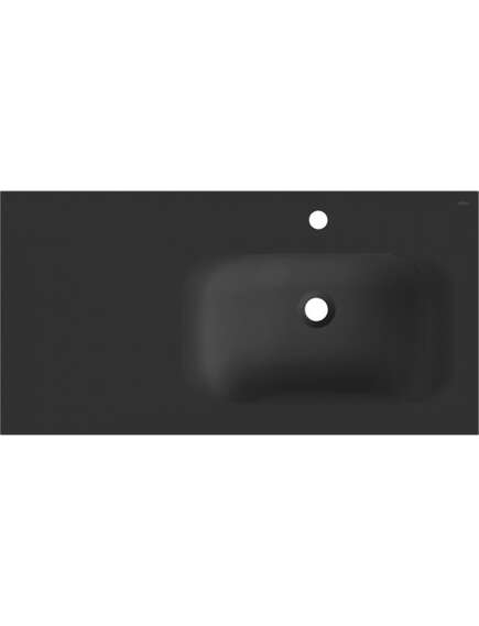 Mexen Vela umywalka wpuszczana w blat prawa 91 x 46,5 cm, czarny mat - 25239071P, 2 image